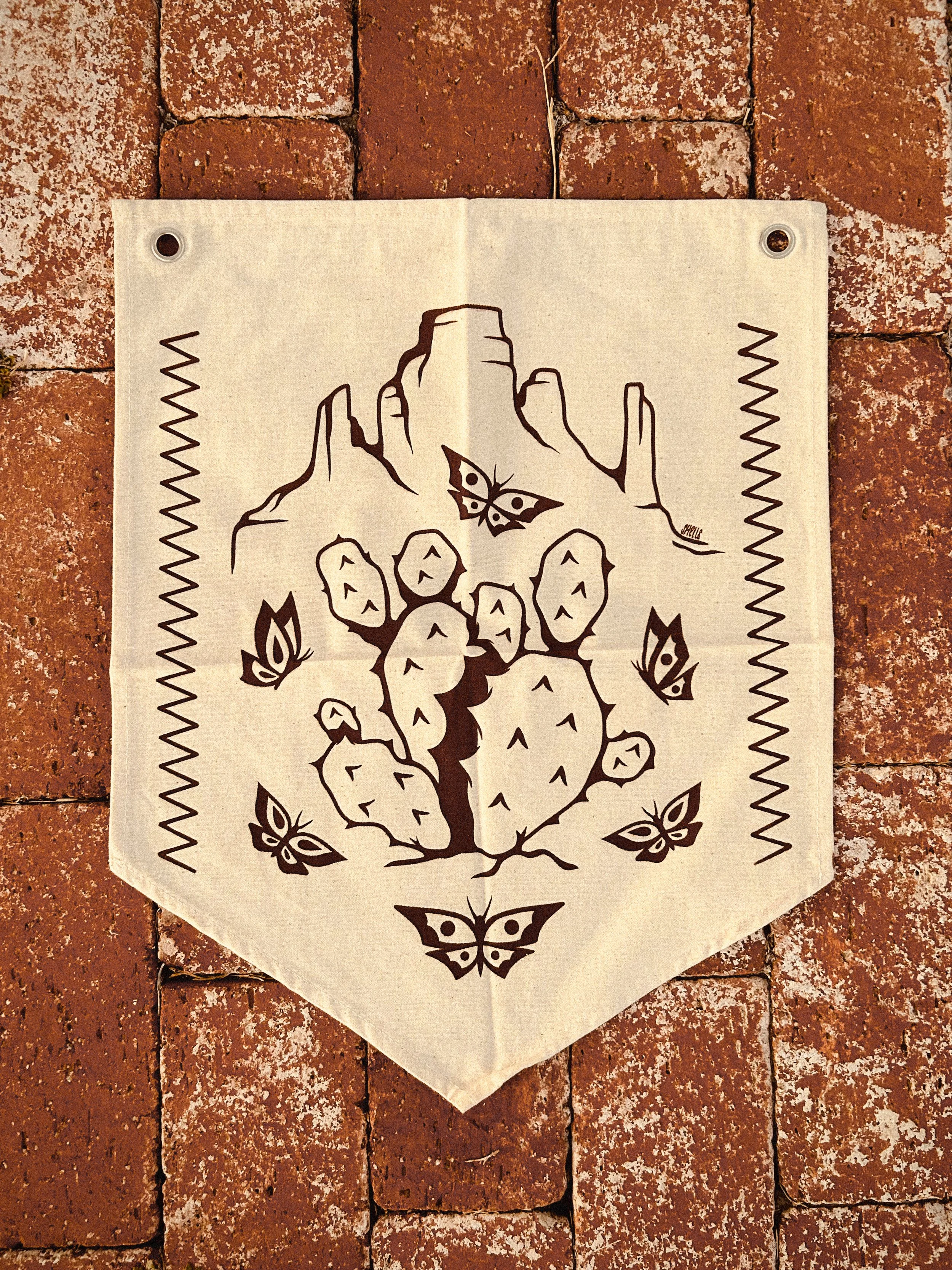 Shelly Benally @imcasterr original desert Screenprinted banner.jpeg
