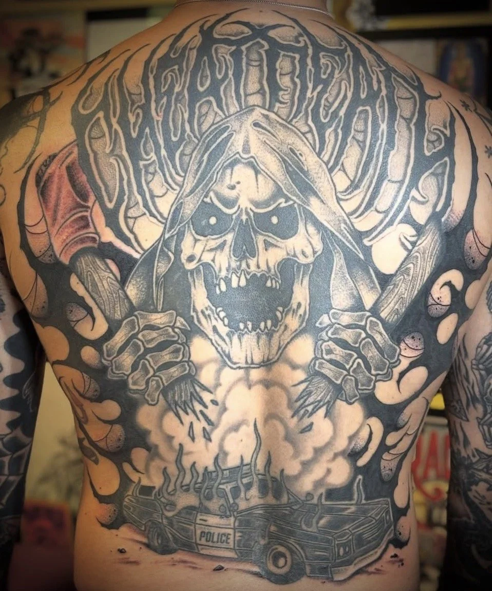 Kyle Grand @kylexgrand large scale black work tattoo on the back done at Dame of the West Tattoo in Scottsdale, Arizona.jpeg