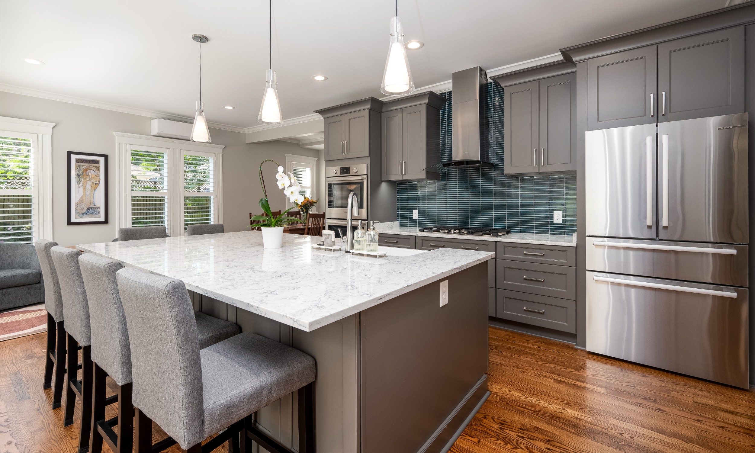 Modern Coastal Gray Kitchen