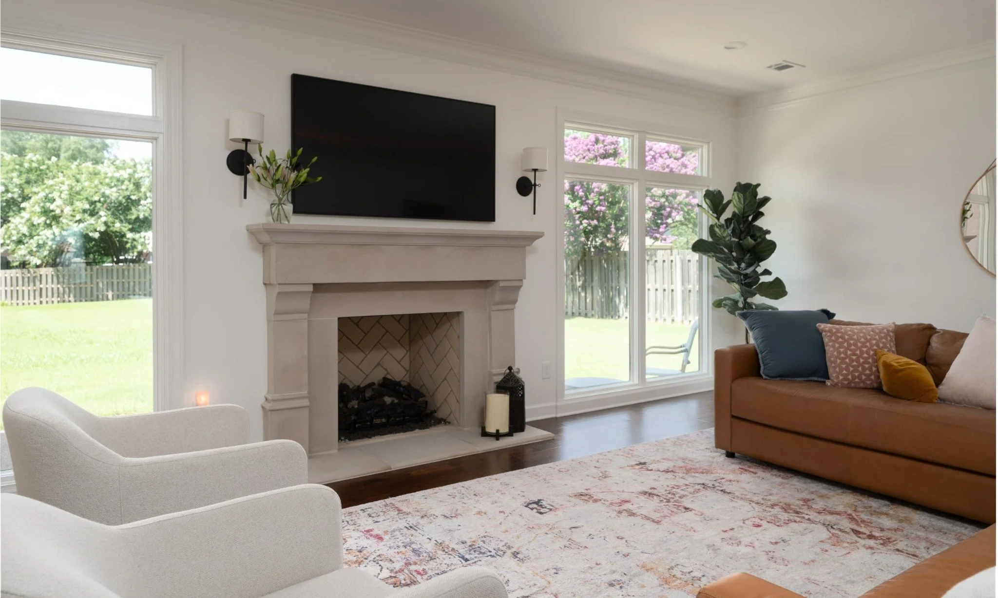 Bright Living Room Remodel in Germantown