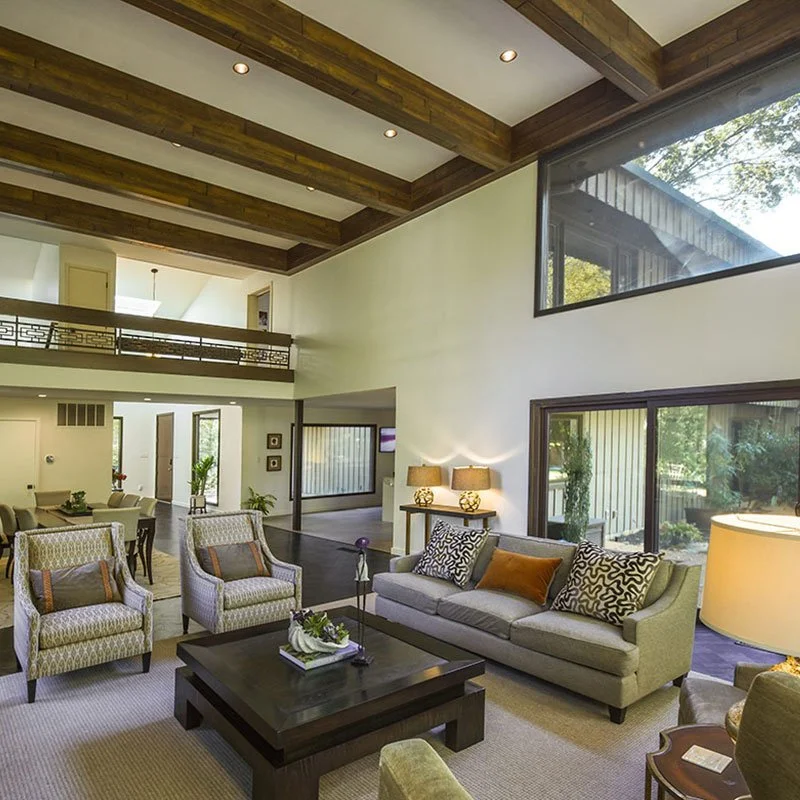 Mid-Century Modern Living & Dining Area 