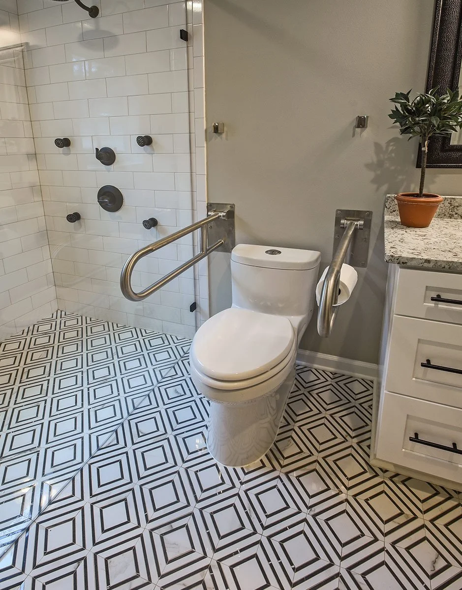 Accessible Bathroom Design with Grab Bars