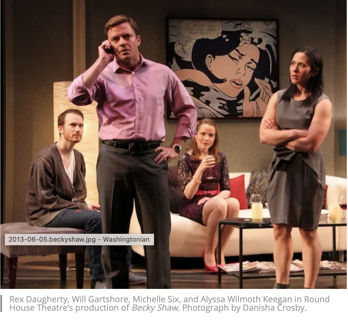 Becky Shaw/Roundhouse Theatre
"Alyssa Wilmoth Keegan has delicately formed the character of Suzanna as an impetuous, disaffected princess type who is dogged in her search for love and attention." -DC Theater Arts