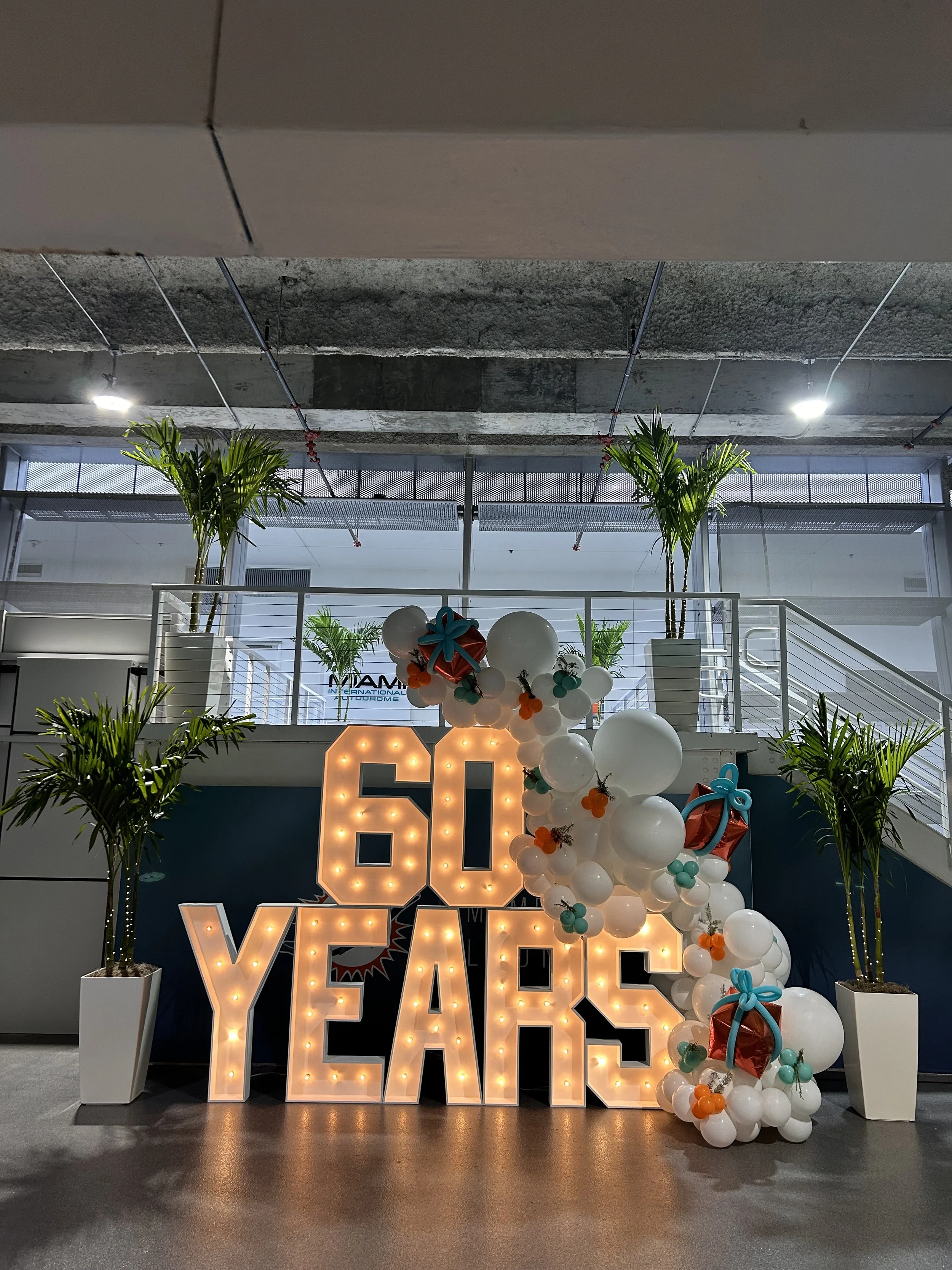 Temporary Tropics did the live foliage for the Miami Dolphins Alumni Foundation at the Hard Rock Stadium in Miami - Florida in December 2025