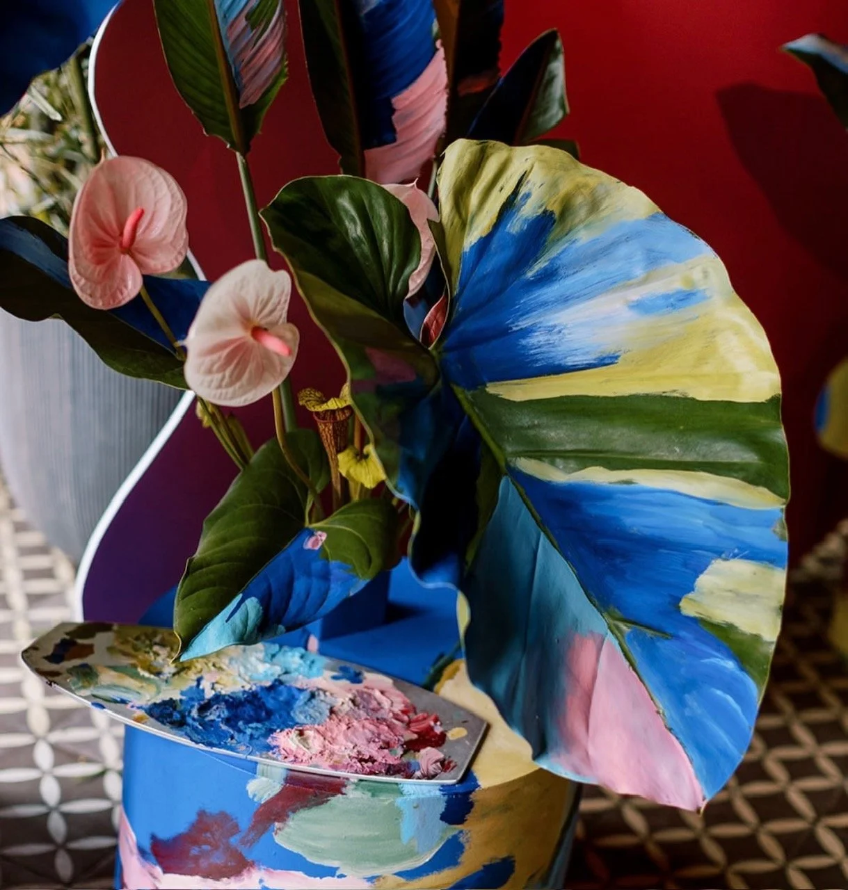 CASE STUDY: Painted Botanical Installations — Where Art Meets Live Foliage