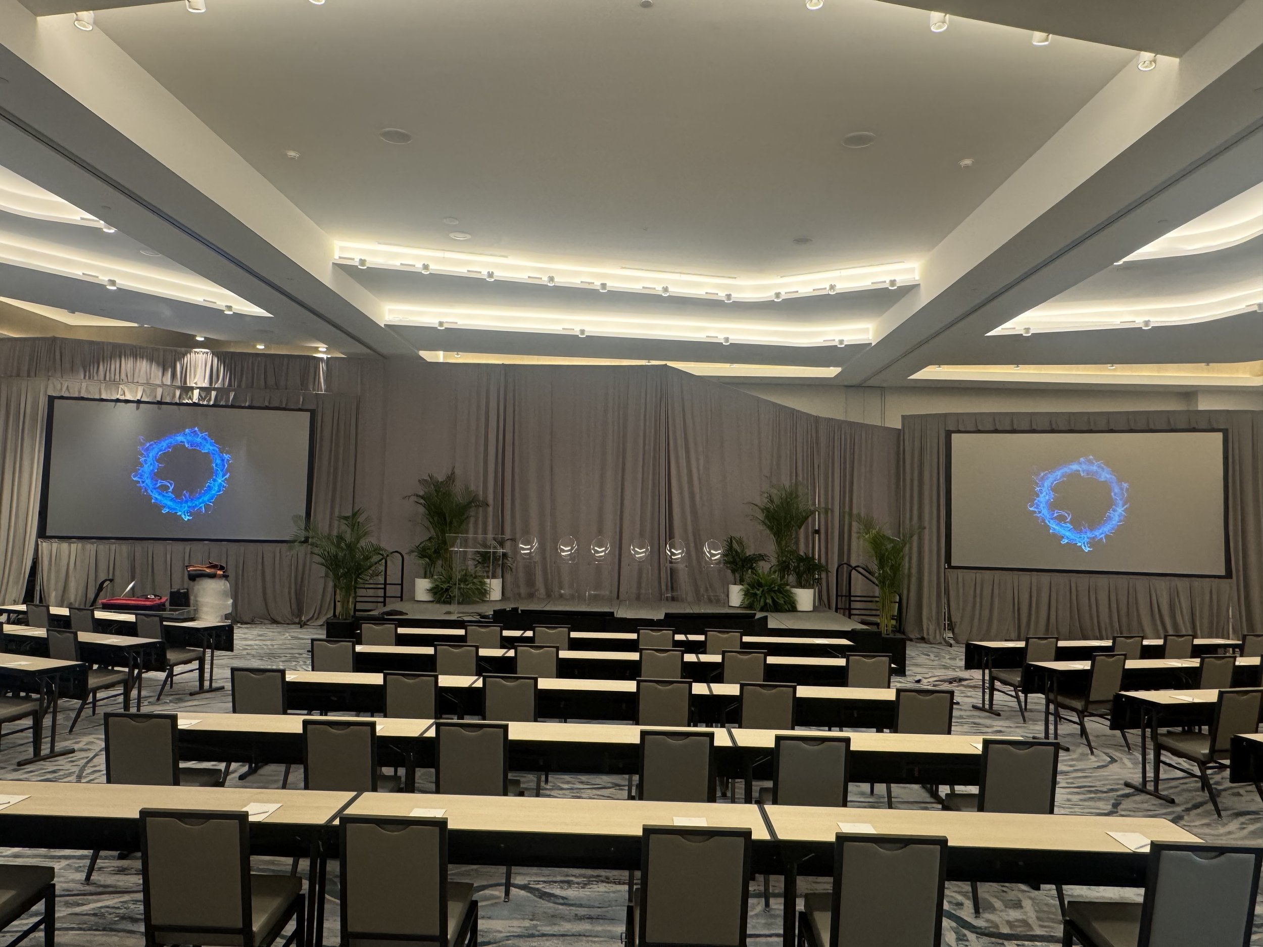 Executive Meeting Plant Rentals | Conference Stage Foliage &amp; Corporate Event Greenery in Florida