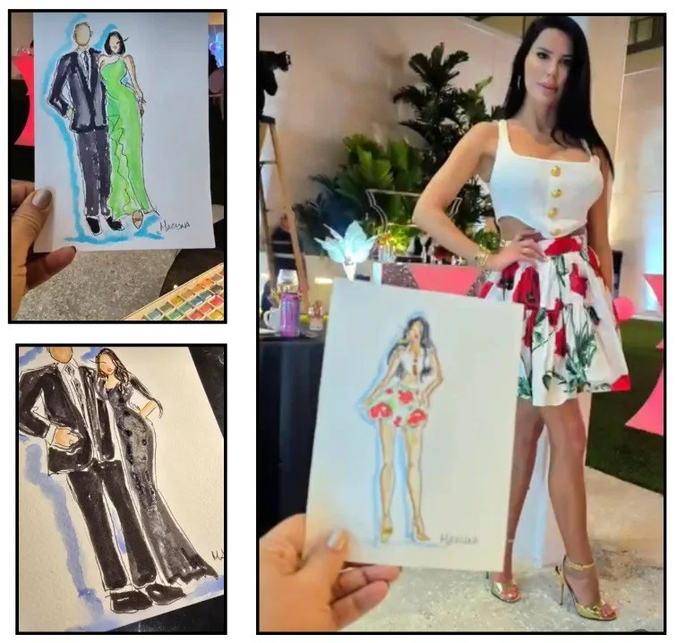 The Art of Being Remembered: Live Fashion Sketch Artists for Florida Event