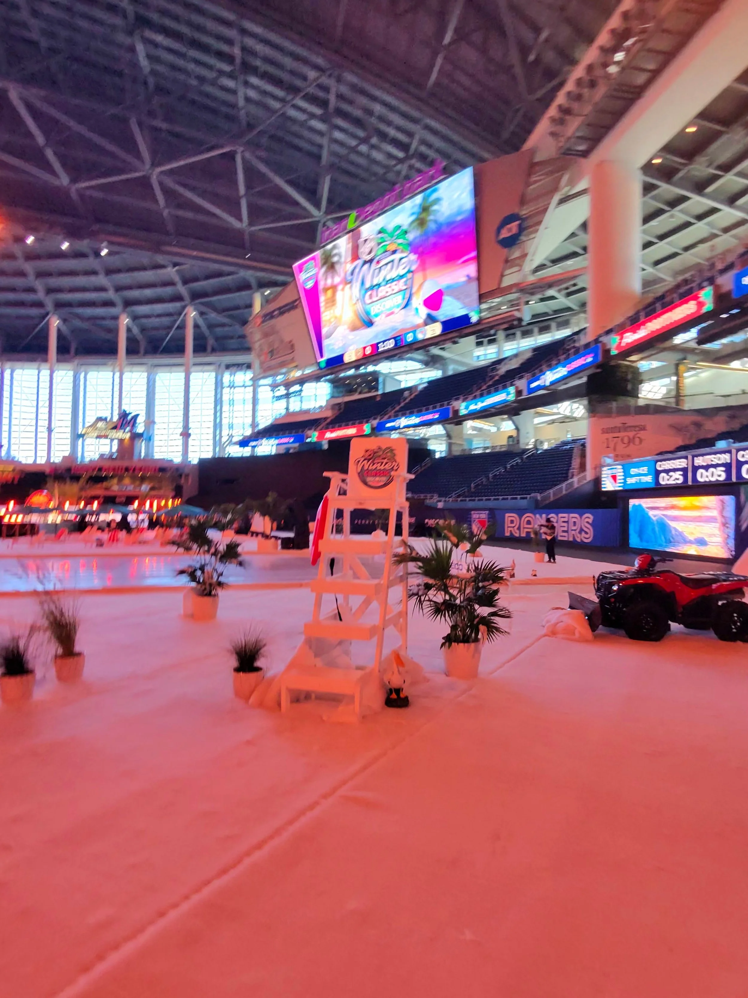 Temporary Tropics did the live foliage for the 2026 NHL Winter Classic in Loan Depot Park, Miami - Florida on January 2, 2026