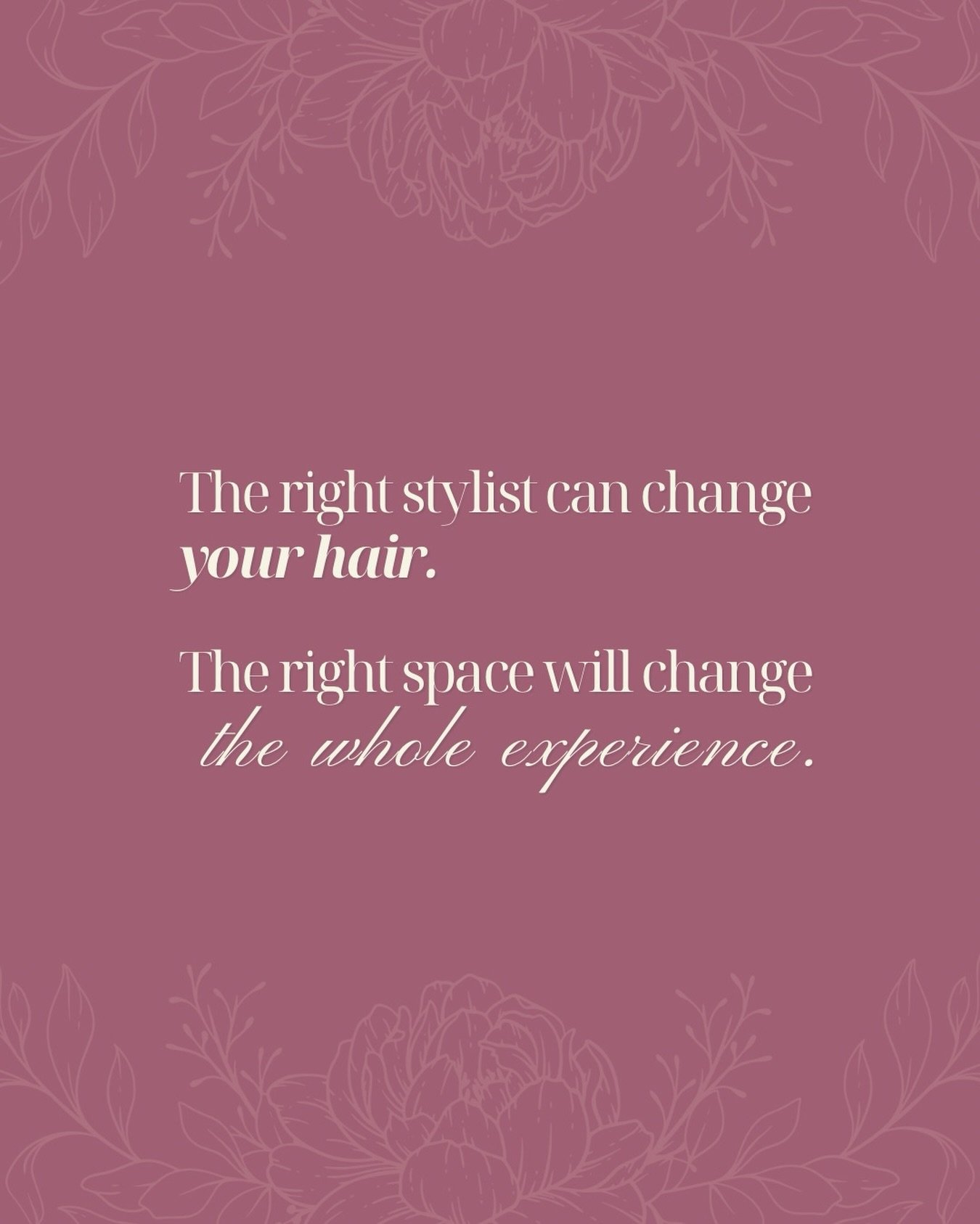 Everyone knows a good stylist can transform your hair&hellip;
But when you pair that with the right environment?
Magic!

At Myrna Rose&hellip;
- You&rsquo;re not rushed.
- You&rsquo;re not crammed into a loud, sterile box with ugly lighting.
- And, y