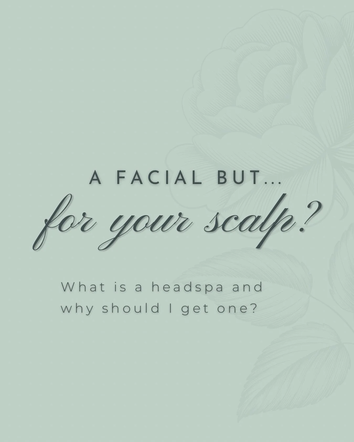 A headspa can be deeply relaxing, and yes, your nervous system probably loves that kind of quiet, slow, scalp-focused care.

But our headspa is a little different 💕

At Myrna Rose, this service is designed with scalp + hair health in mind: cleansing