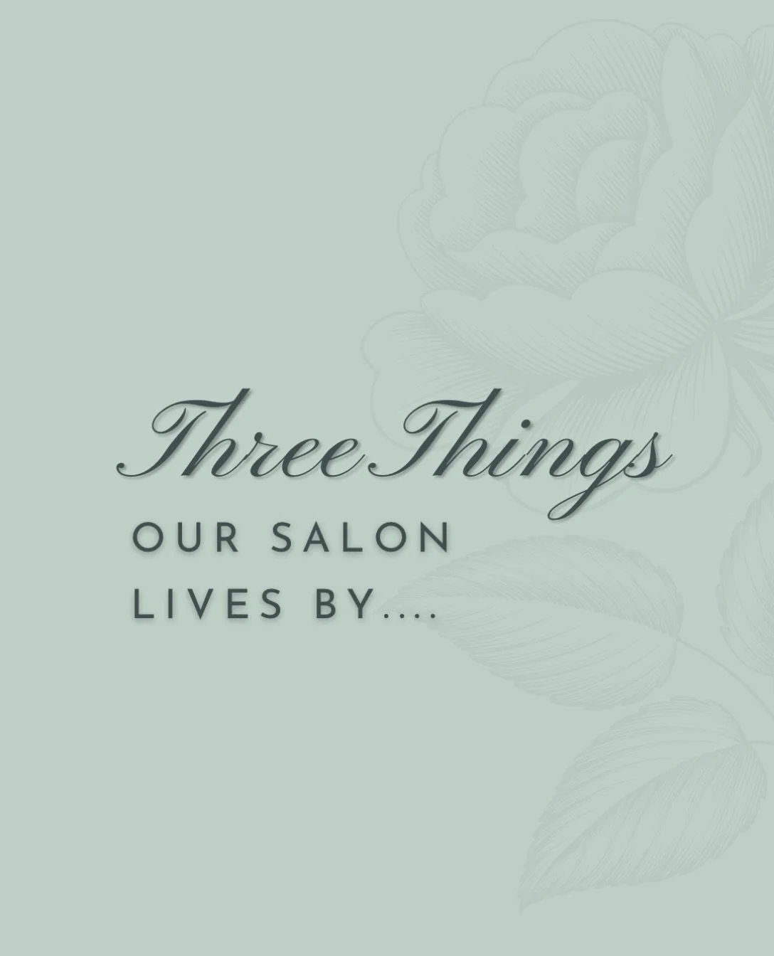Our non-negotiables&hellip;

Excellent service.
We really value our guests and strive to give you the BEST care. Every client deserves thought, attention, and a curated experience that feels truly personal.

Life balance for our professionals.
When o