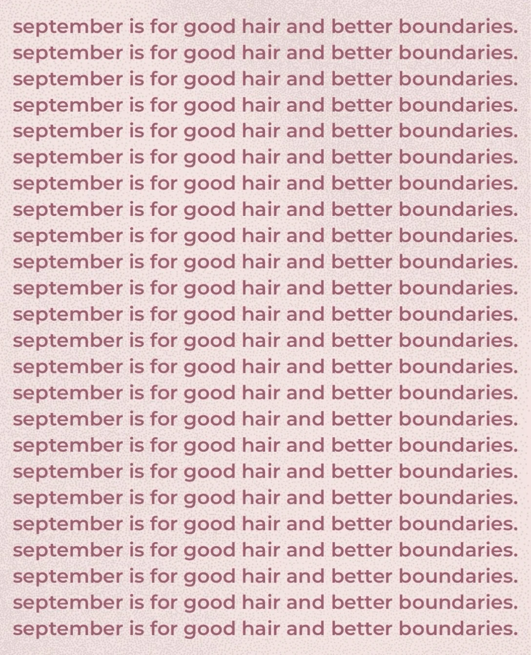 Because nothing says &ldquo;healed and hydrated&rdquo; like booking the appointment, drinking your water, taking the extra nap, and NOT replying to that text immediately.

Healthy hair. Healthy nervous system. Fewer people-pleasing tendencies 🙌🏽

F
