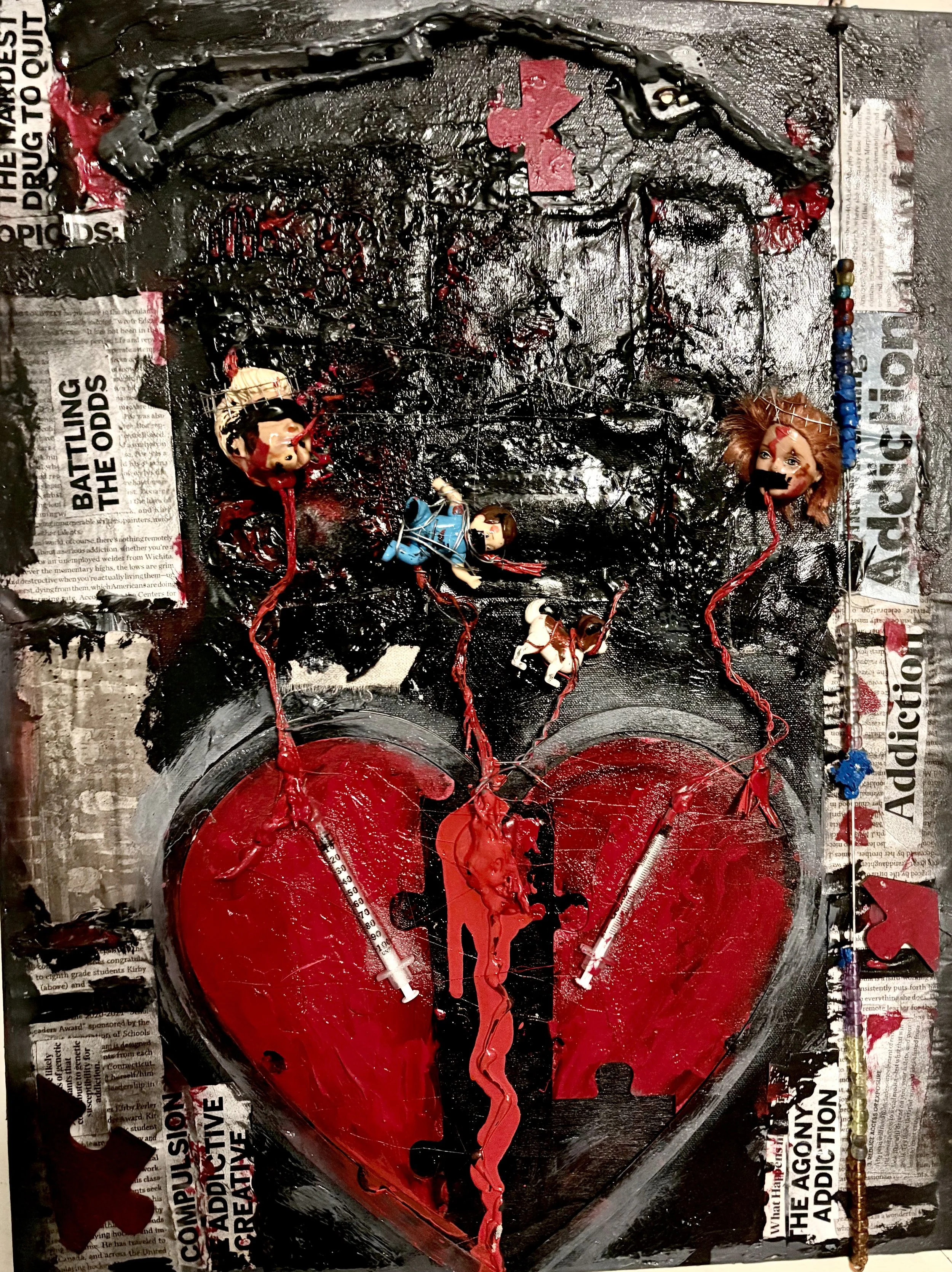 Absurd Mixed-Media Abstract Art