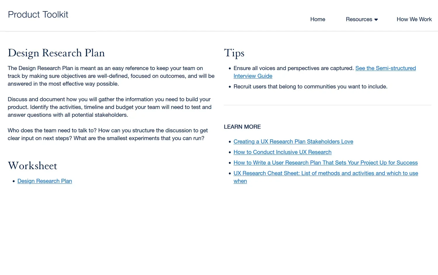Design Research Plan