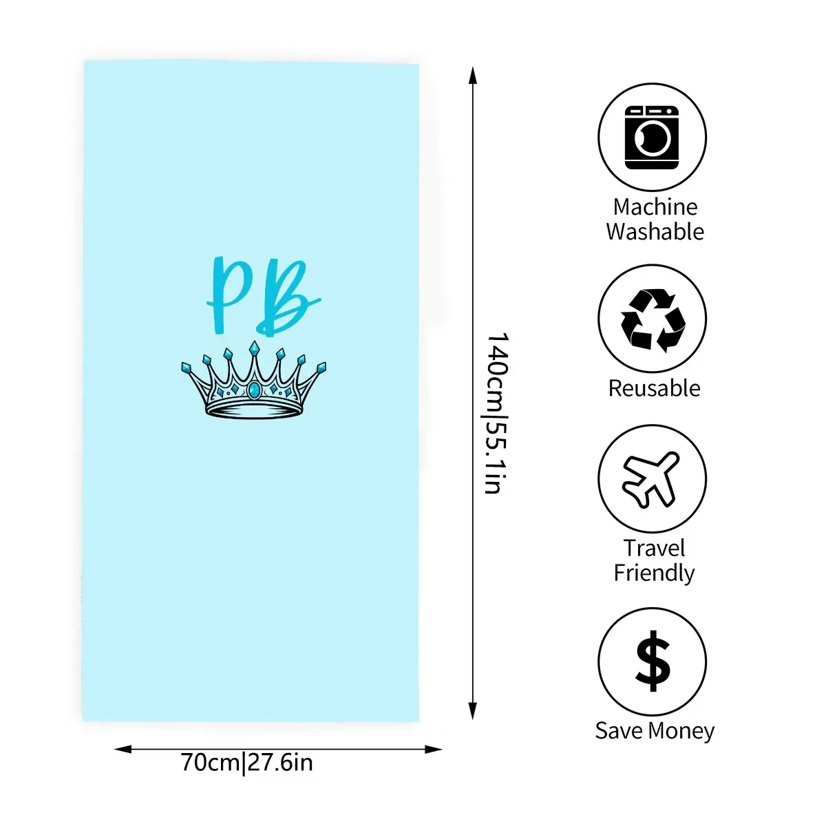 PB Beach towel Large dimensions pic.webp