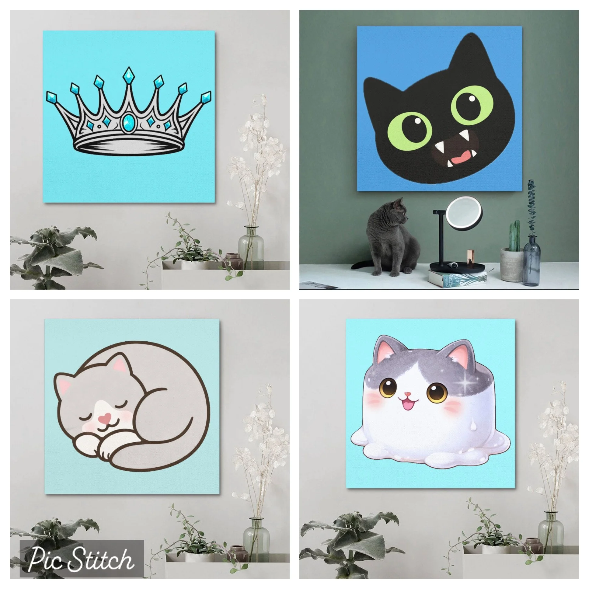Chaos Crew Wrapped Canvas wall art all4 on wall.JPG