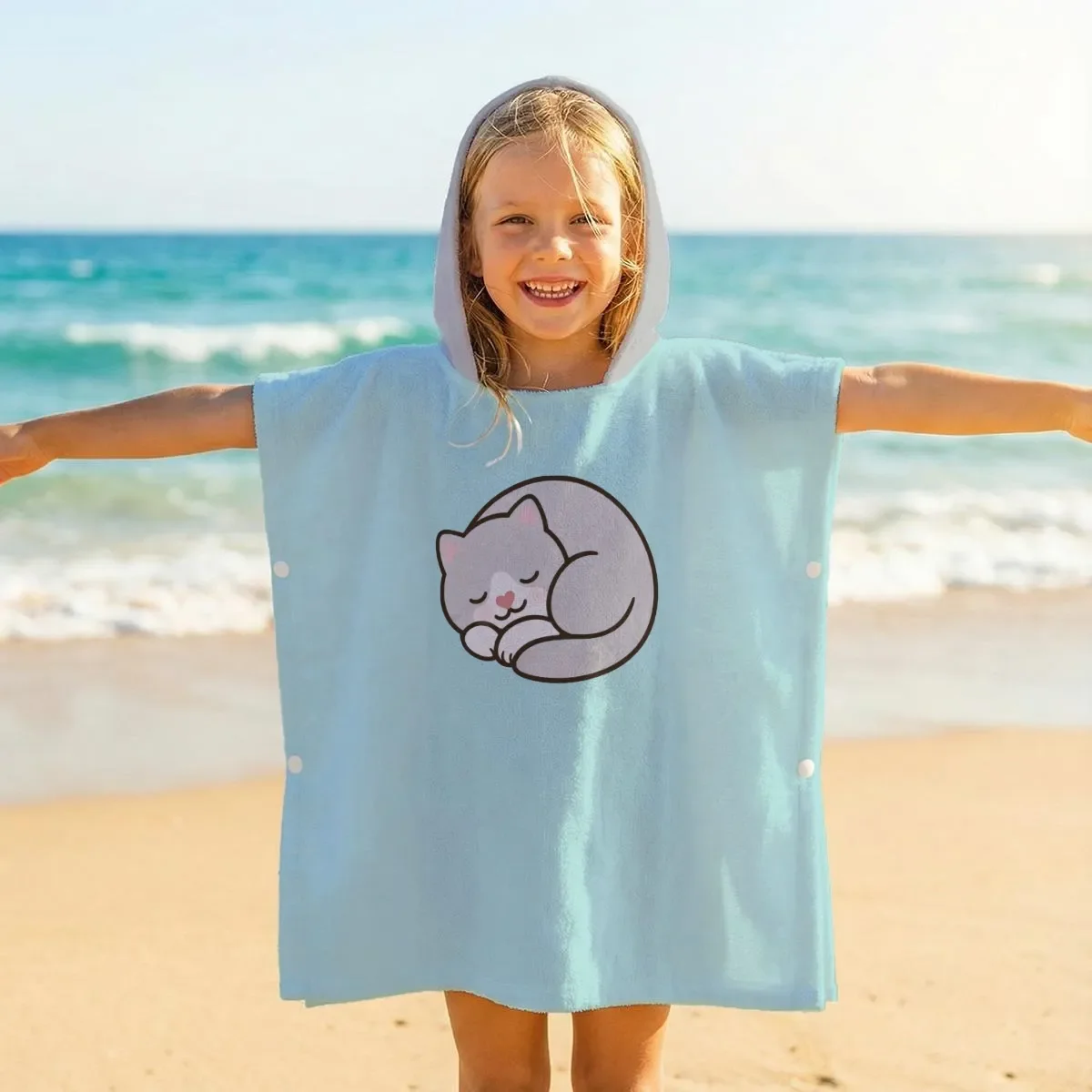 CSB Youth Chaos Crew Hooded Towel on kid pic.webp