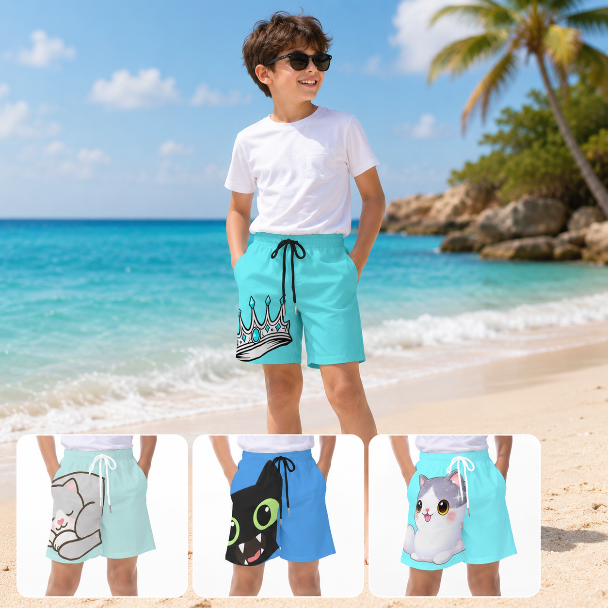 Youth Chaos Crew Swim Shorts