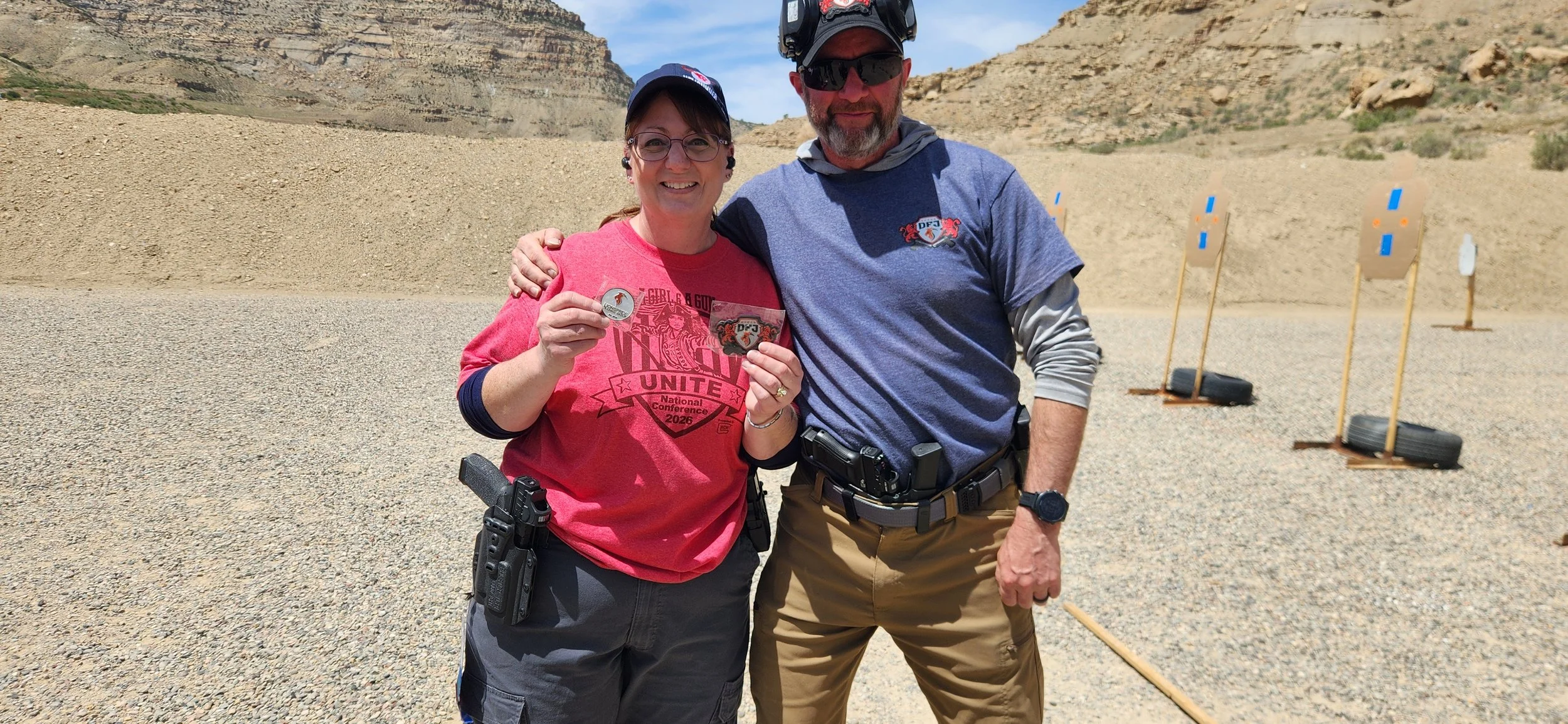 Instructor Diagnostic Class with Dave & Wendy Jenkins of LionsPride Training Group - I outshot Dave and received a patch and challenge coin