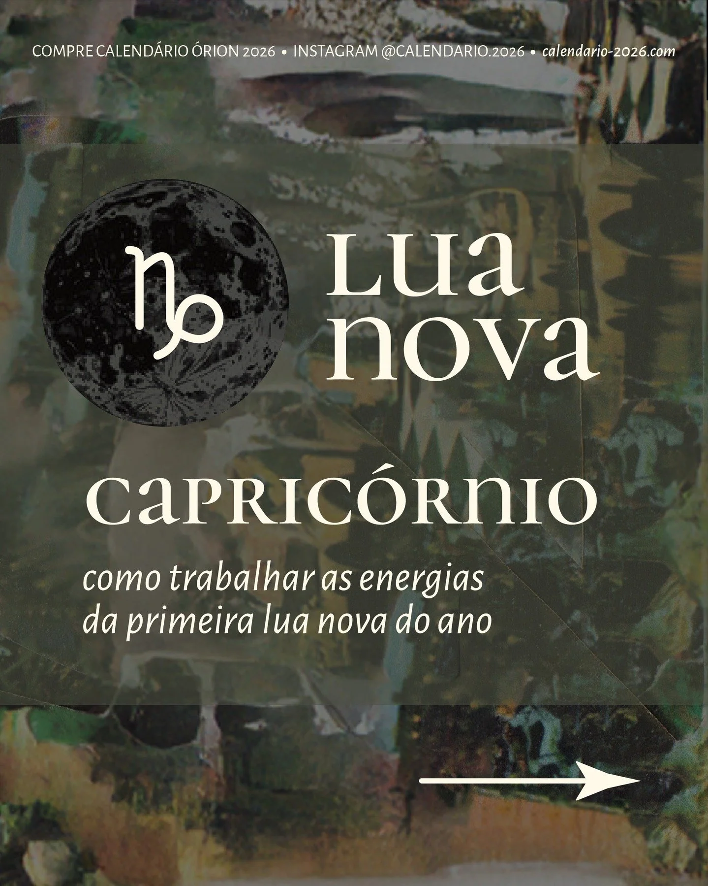 🌑♑️ Hoje &eacute; a primeira lua nova de 2026: em Capric&oacute;rnio! 💫

🦋 Veja nossas dicas e sugest&otilde;es para essa luna&ccedil;&atilde;o que chega com bastante for&ccedil;a.

🌞 A Lua est&aacute; conjun&ccedil;&atilde;o com o Sol, Marte e M