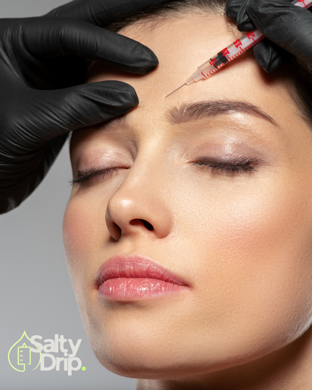 Natural aesthetic treatment being performed by a licensed medical professional, representing Botox and injectable services offered by Salty Drip in Tamarindo, Costa Rica.