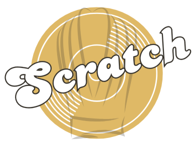 The Scratch game logo featuring a golden scratch card background with the word 'Scratch' in white, stylized text.