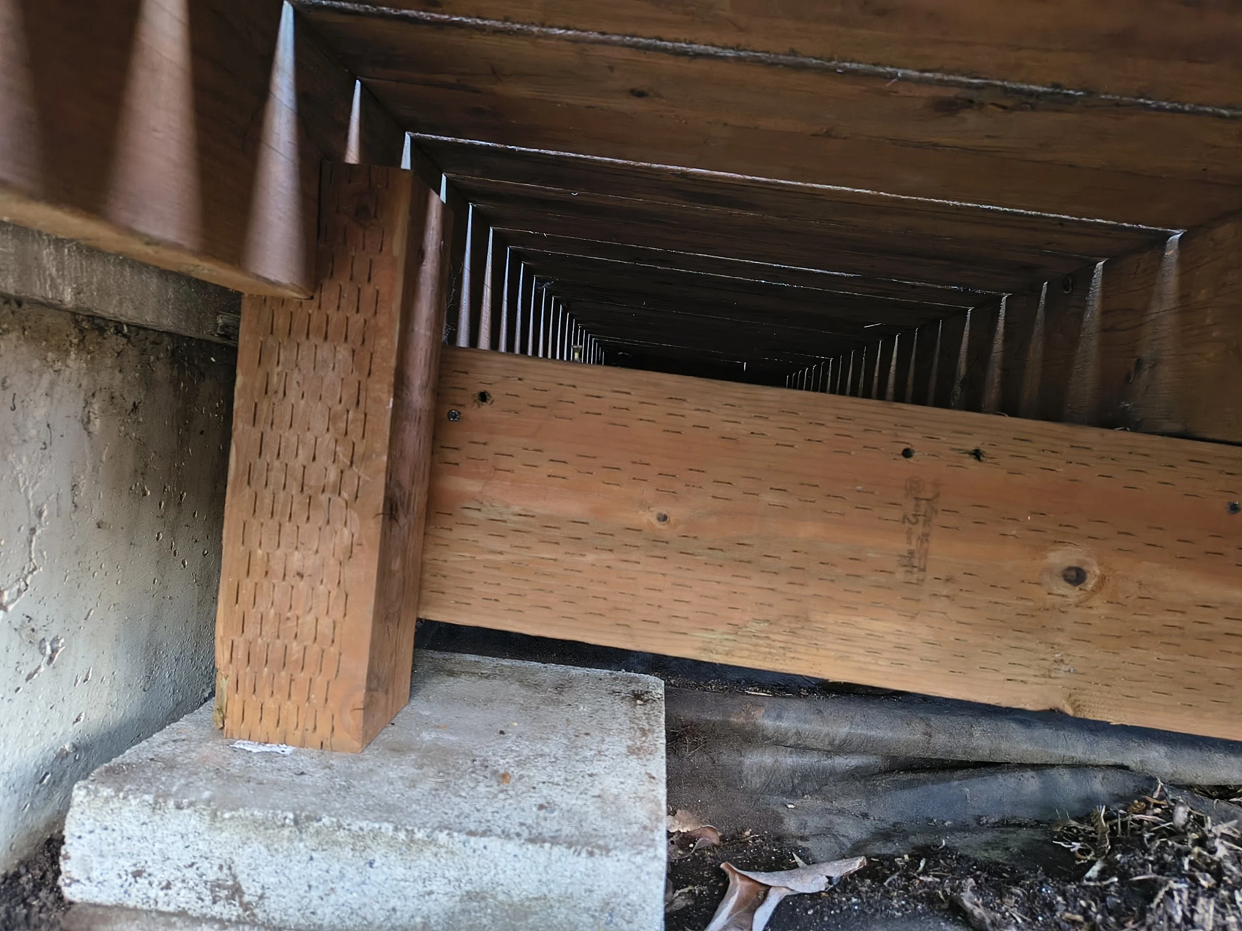 Deck repair: install support