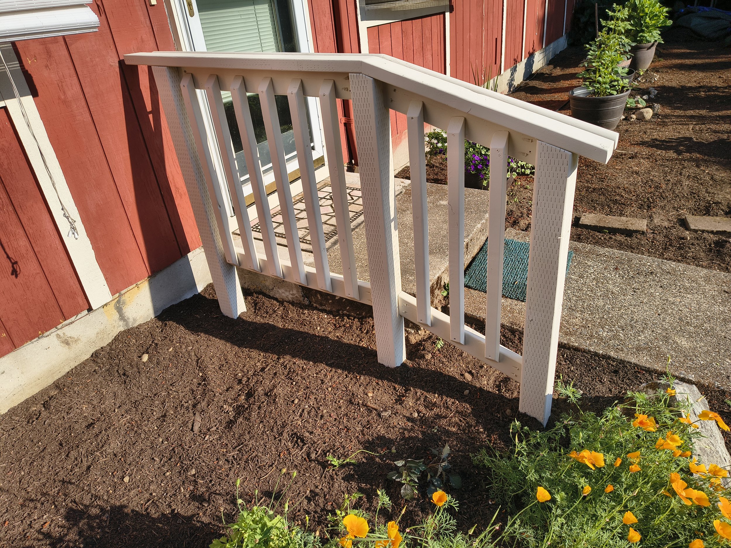 Front step railing: build, install, and paint