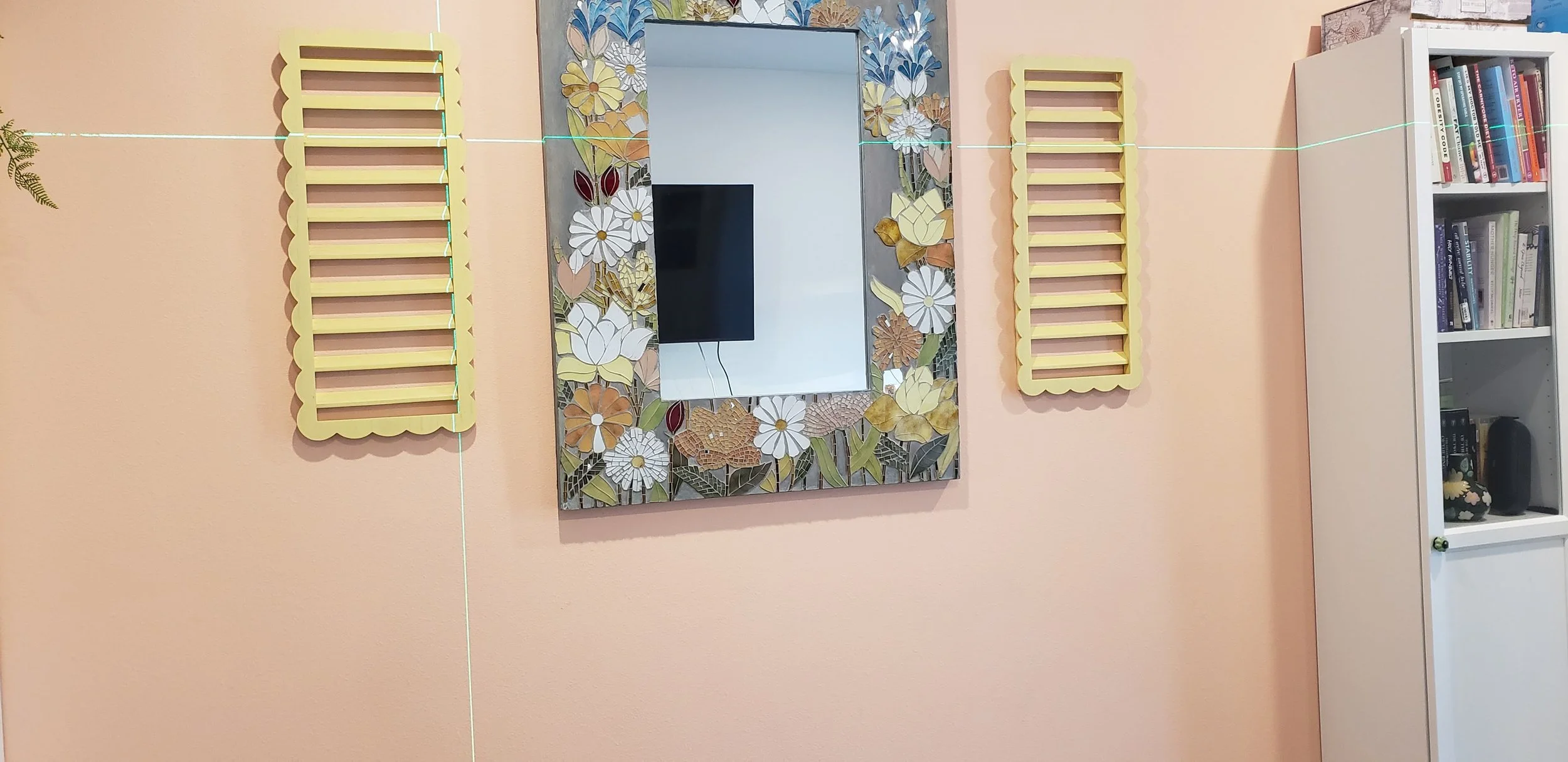 Hang mirror and art