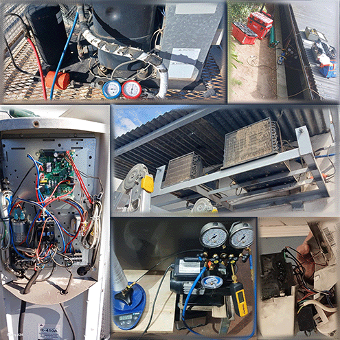 Detalle del diagnóstico y reparación de fallas eléctricas, mecánicas y frigoríficas de equipos comerciales en Tandil.