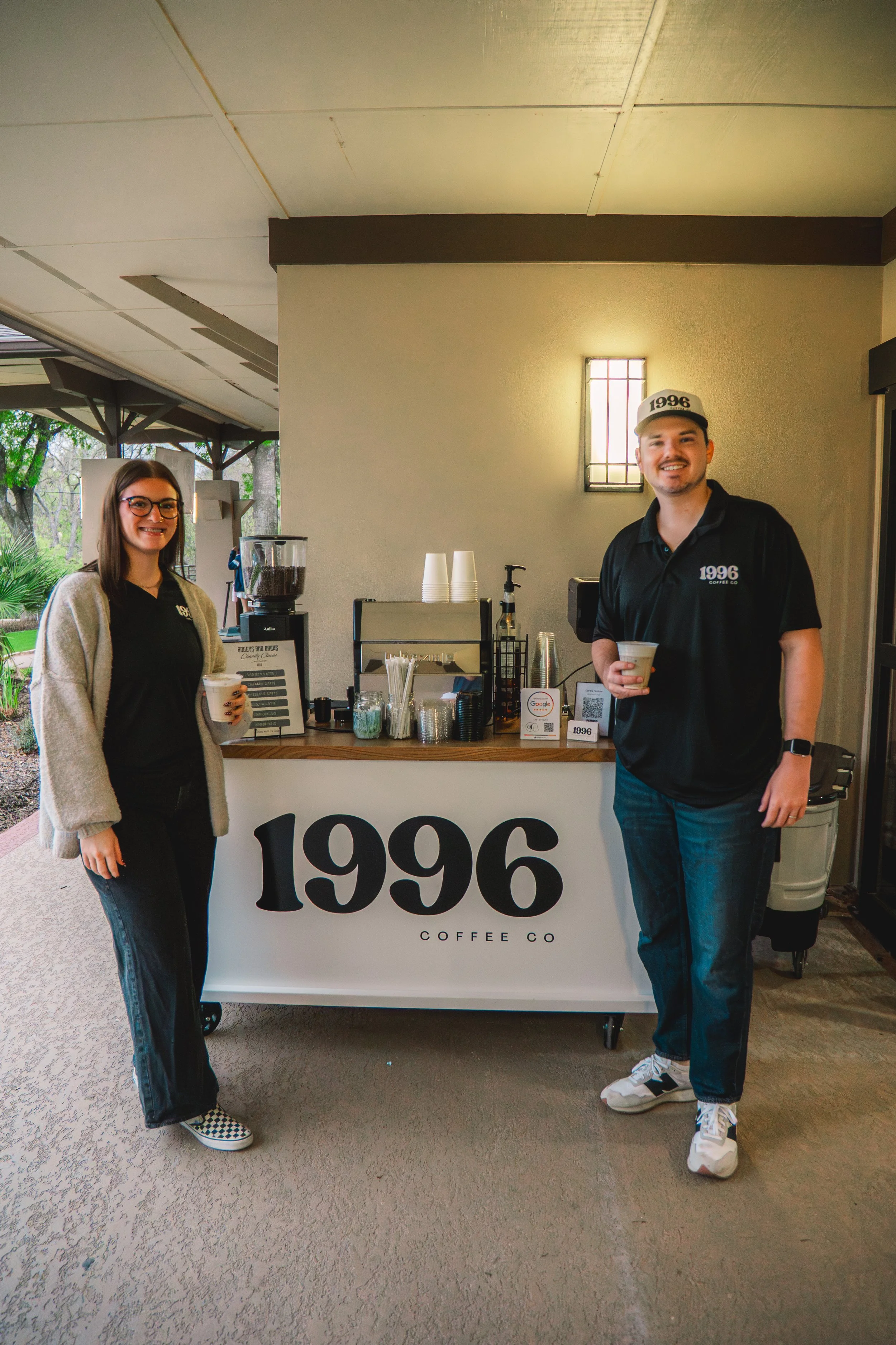 Coffee cart catering at a San Antonio golf event