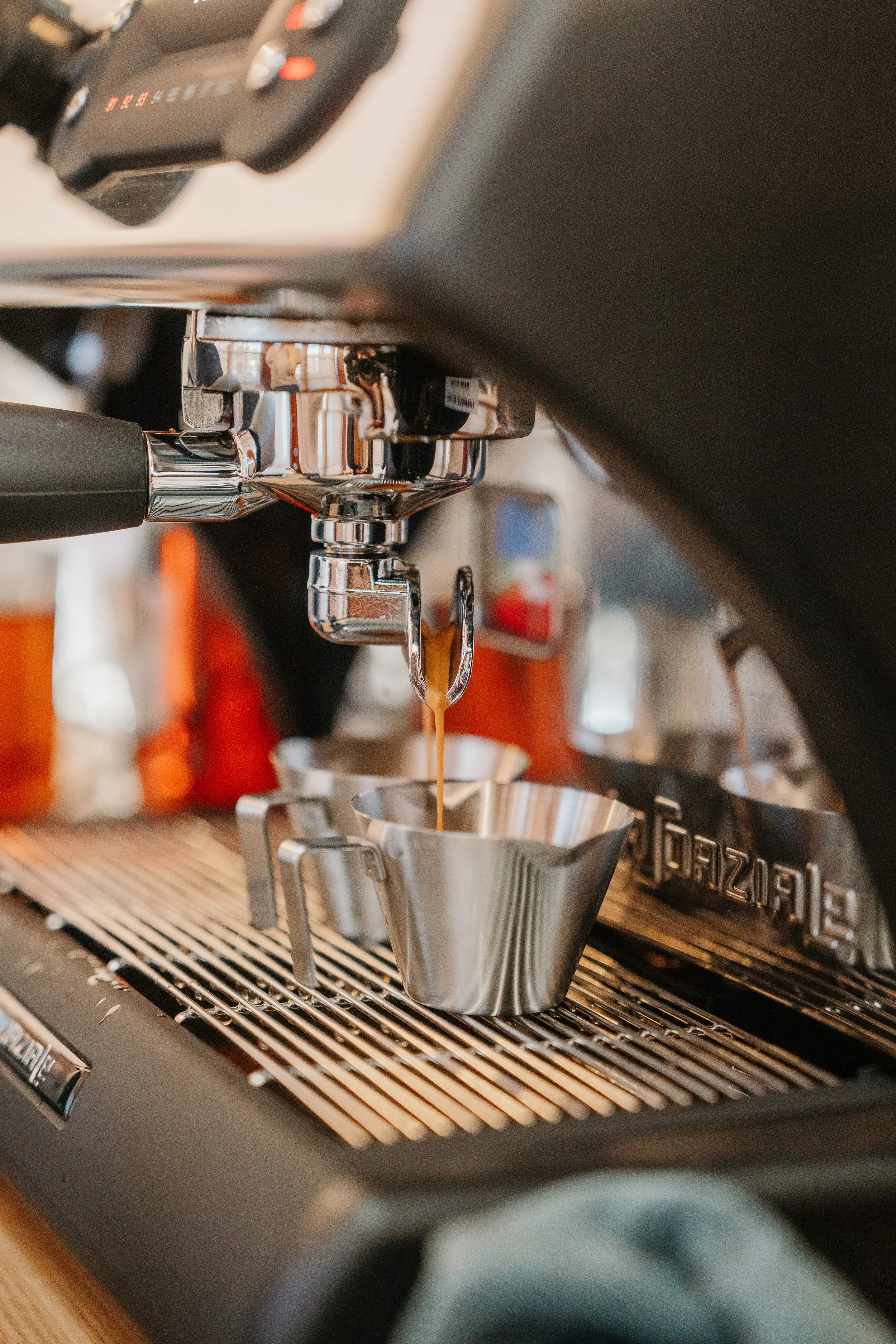 A double shot of espresso being pulled in Boerne