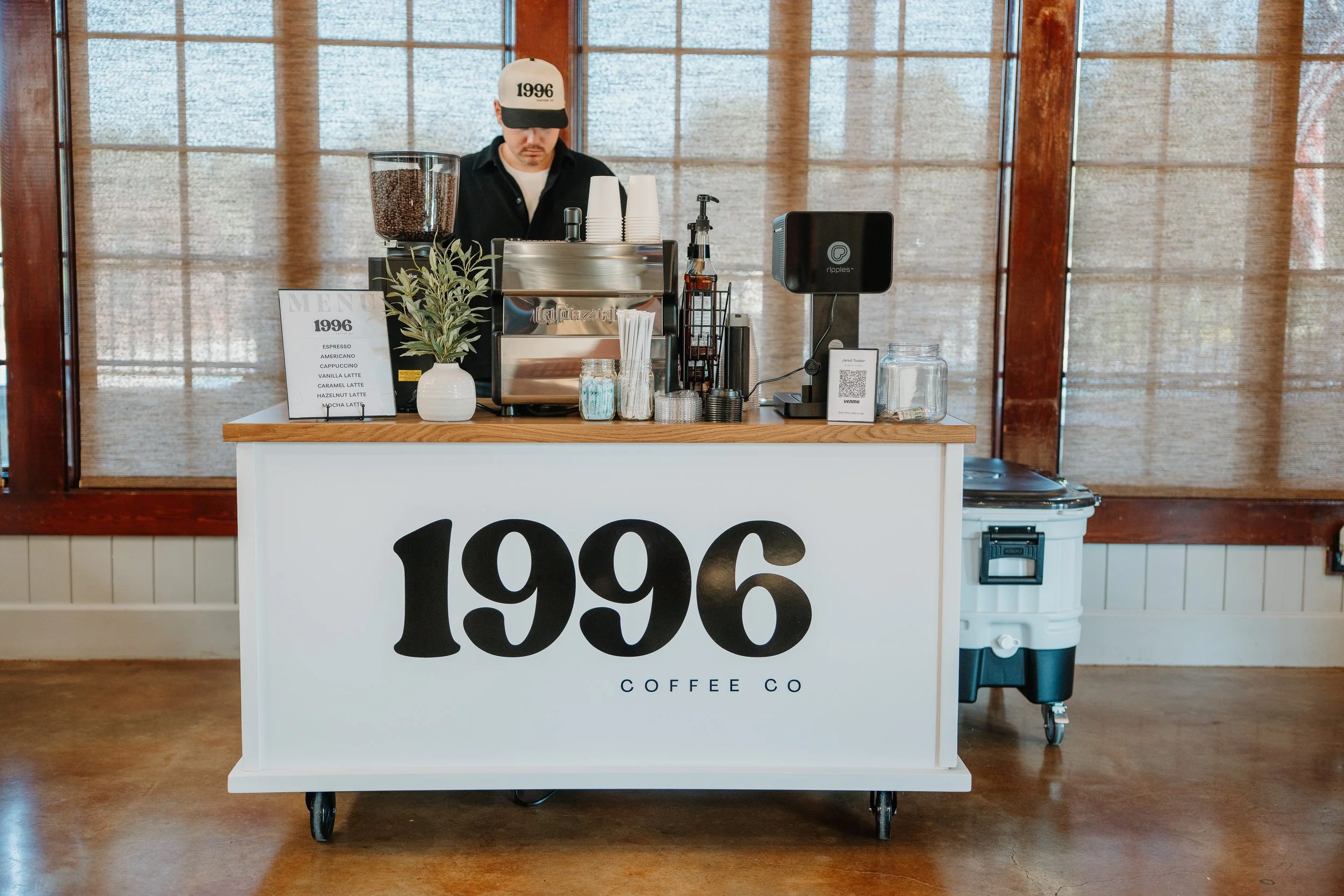 full coffee bar set up