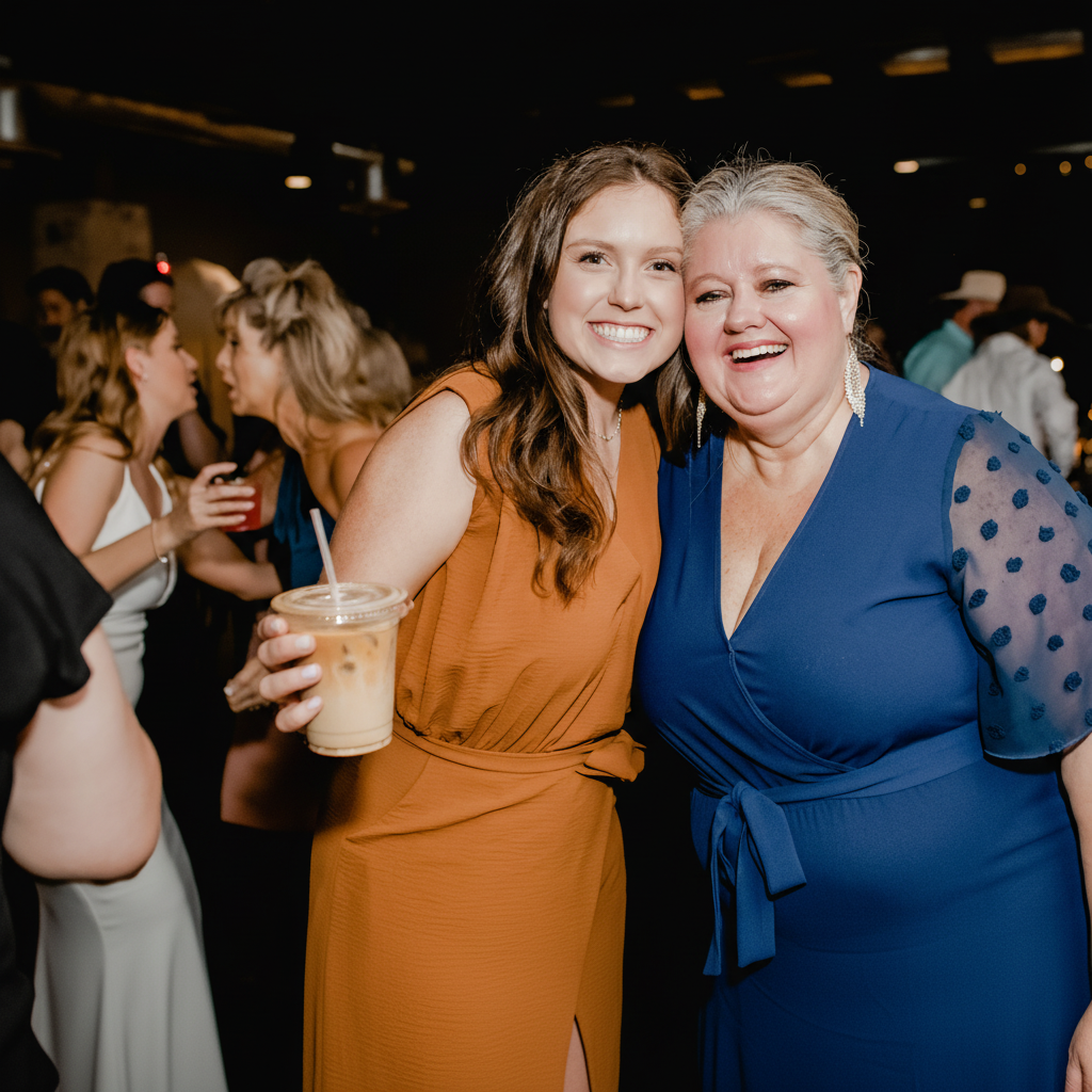 coffee catering at a wedding dance floor.