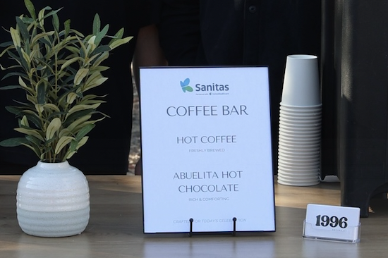 Custom branded coffee cart menu