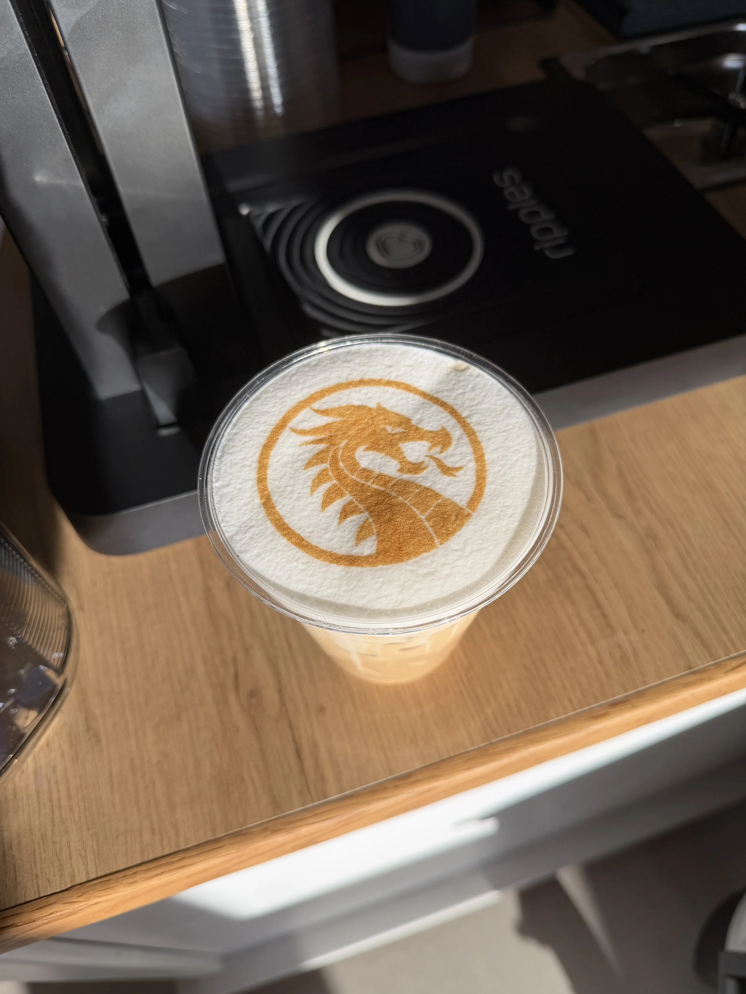 custom latte art for corporate coffee catering in san antonio