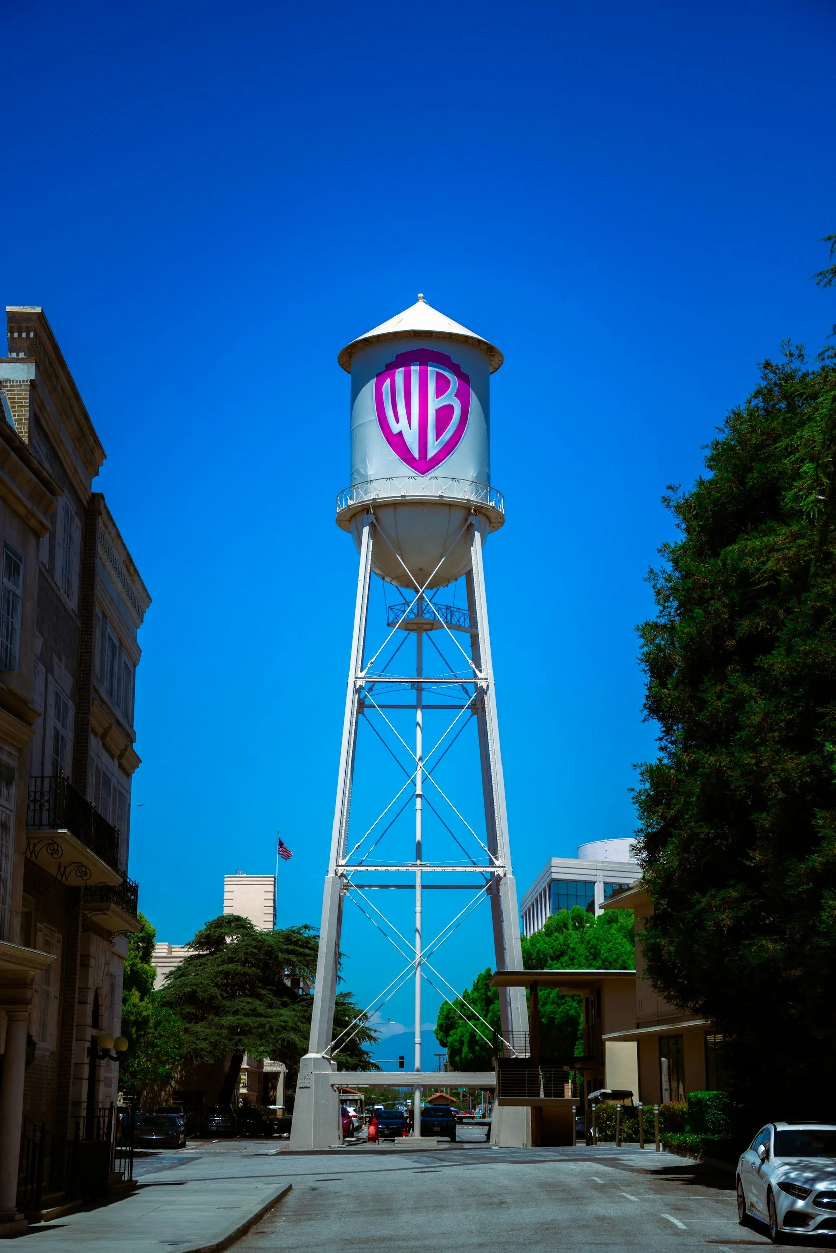 Burbank California, WB water tower on backlot