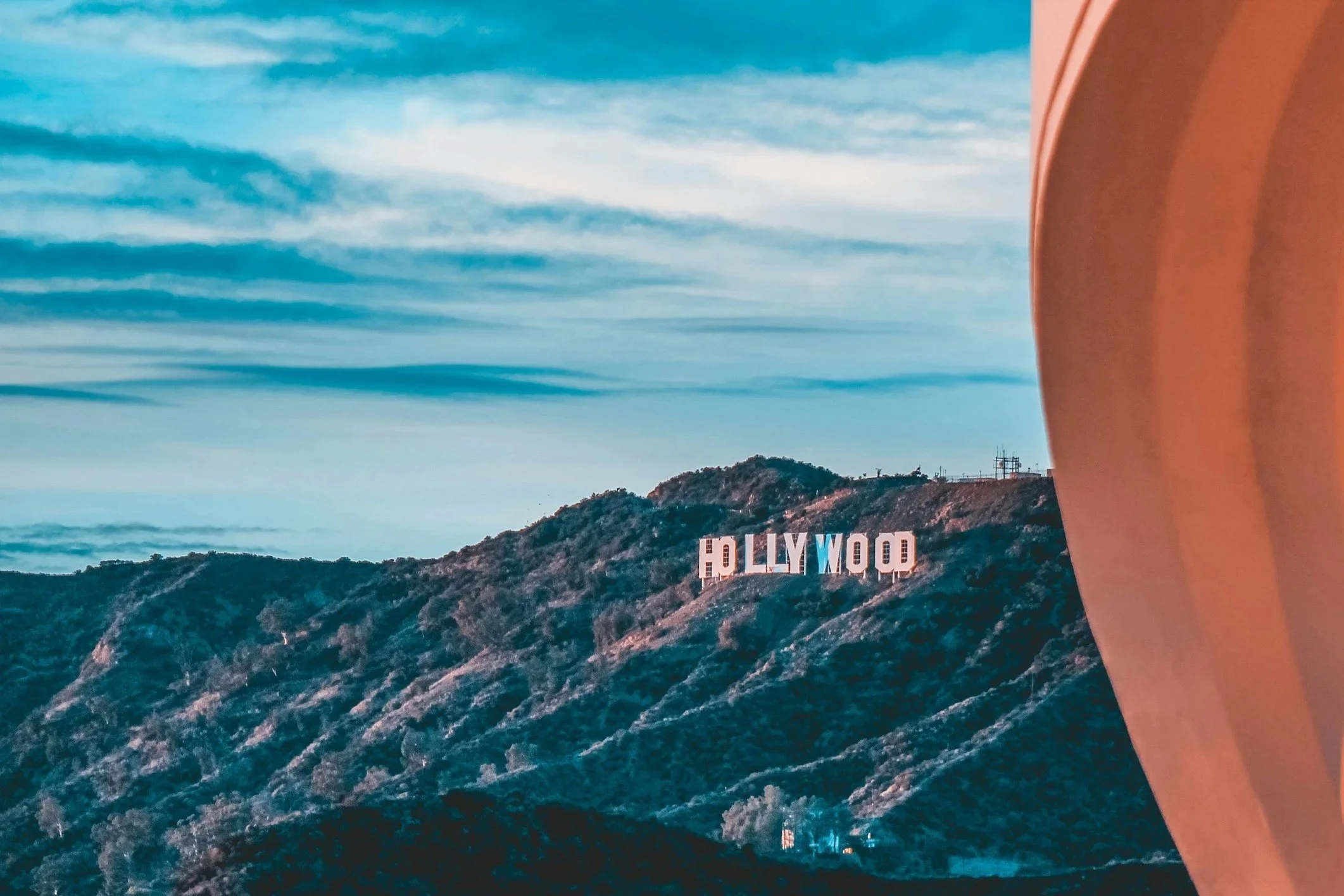 Hollywood Hills landmark and surrounding neighborhood