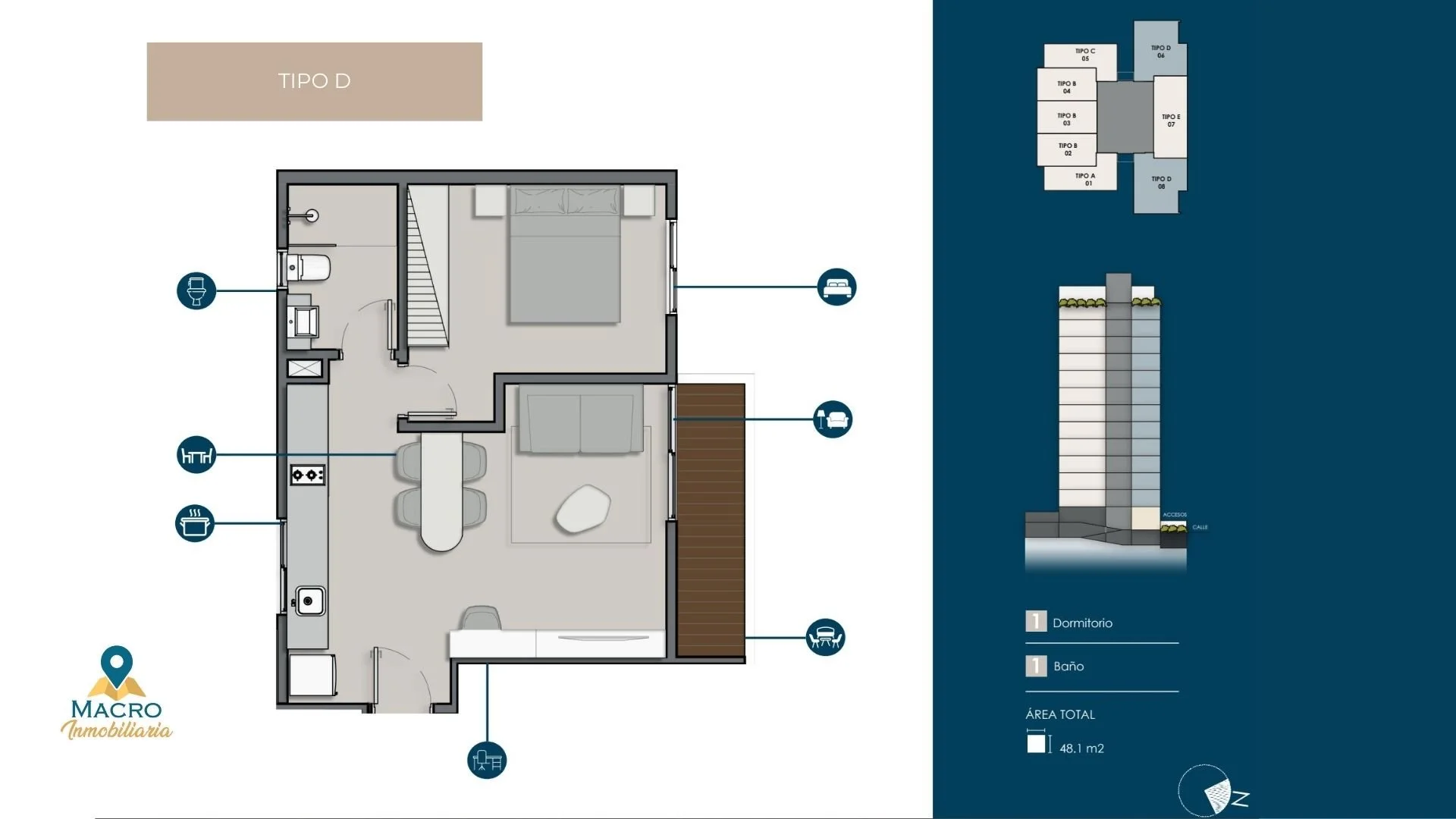 Unidad 408 - 1 Dormitorio Vista Lago - PASEO LOMAS CDE