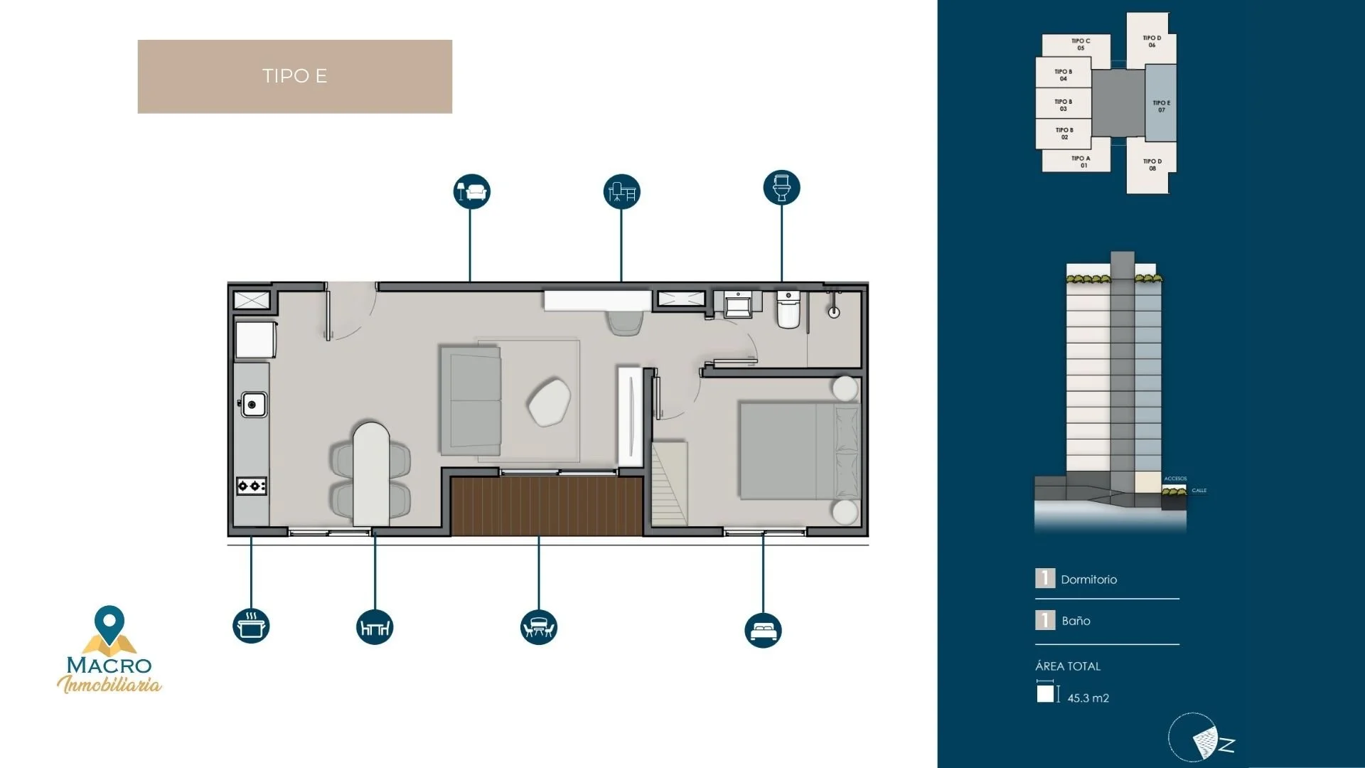 Unidad 307 - 1 Dormitorio - PASEO LOMAS CDE