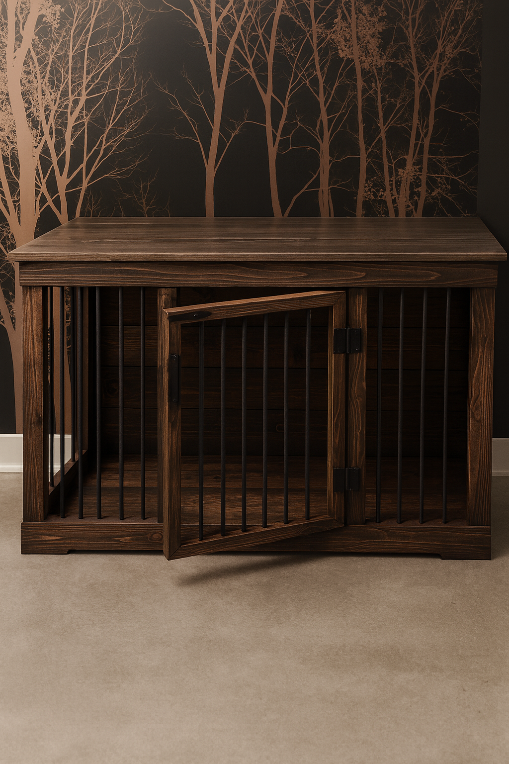 Dog Kennel with Concrete Top and Steel 