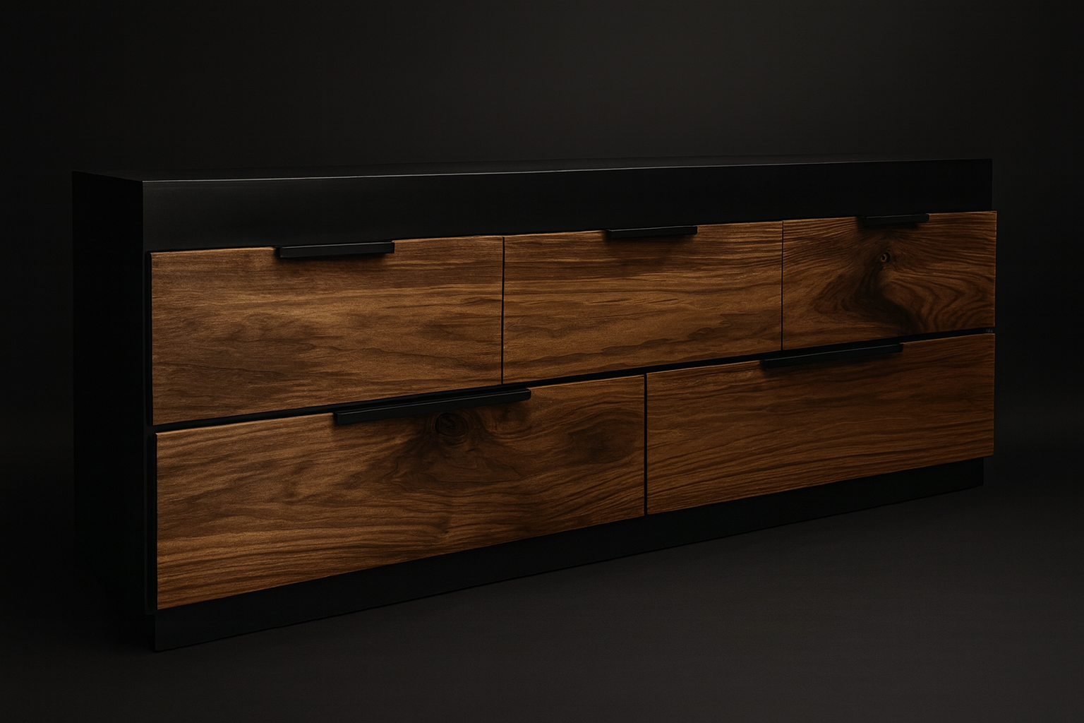 Dark Walnut Floating Vanity Cabinet 