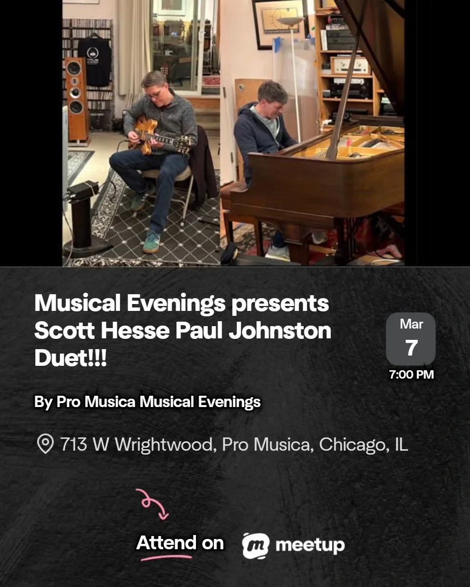 Musical Evenings presents Scott Hesse Paul Johnston Duet