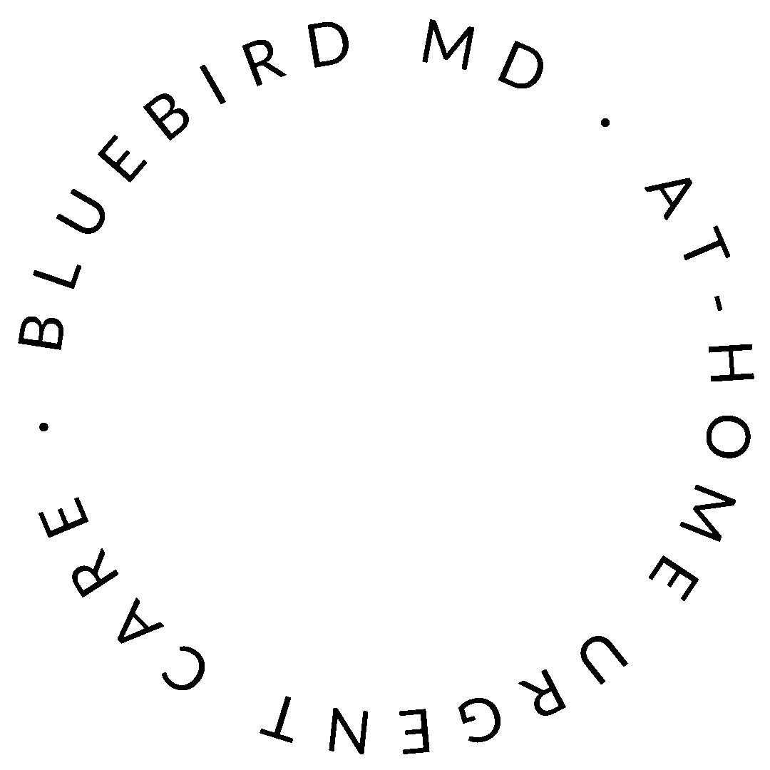 Black circular logo with text around the edge reading 'The Curated Jewelry M', 'at home', 'recreat', 'ubl', 'ebird'.