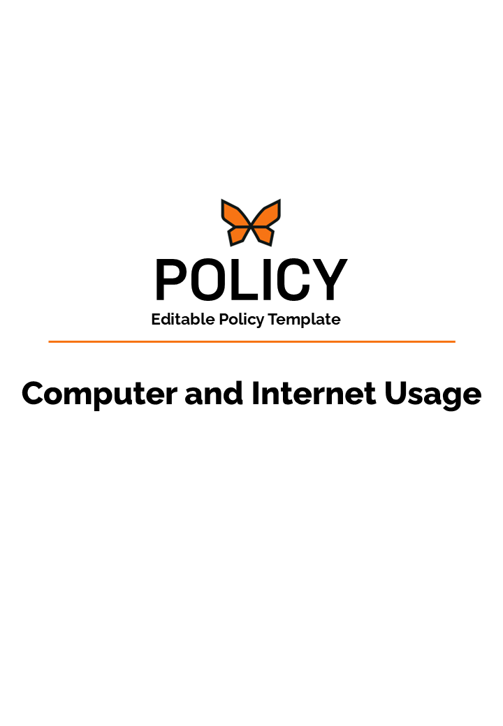 Computer and Internet Usage Policy : Editable (PPT)