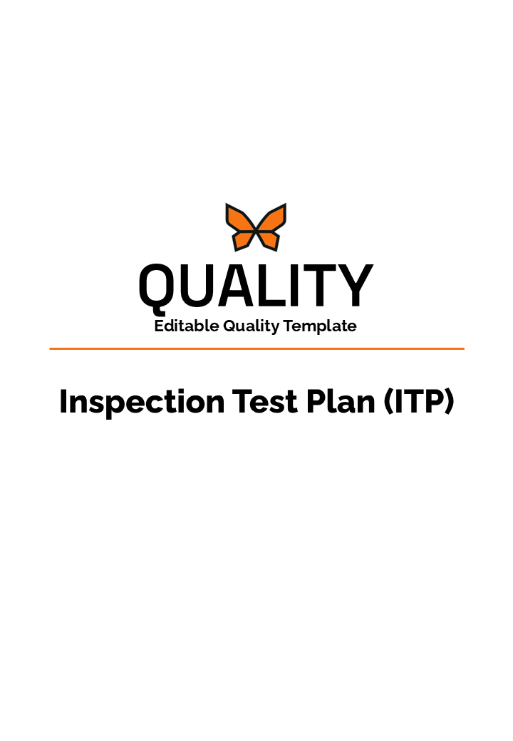 Inspection Test Plan (ITP) Template : Editable PowerPoint Template (PPT)
