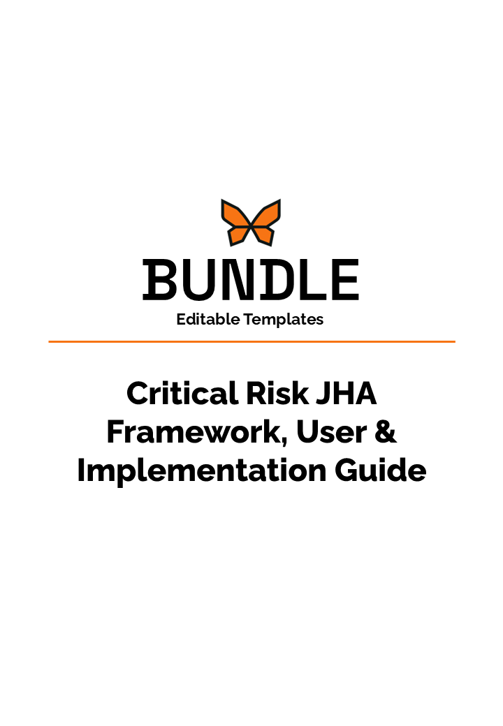 Critical Risk JHA Bundle : Editable (Word)