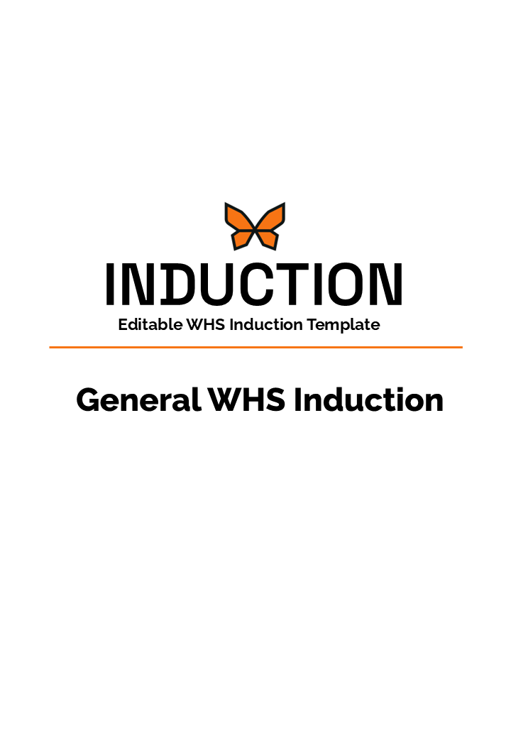 General WHS Induction : Editable PowerPoint Template (PPT)