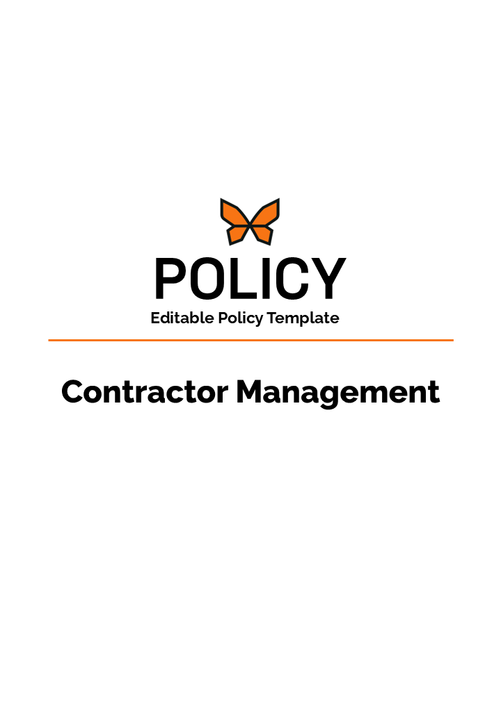 Contractor Management Policy : Editable (PPT)