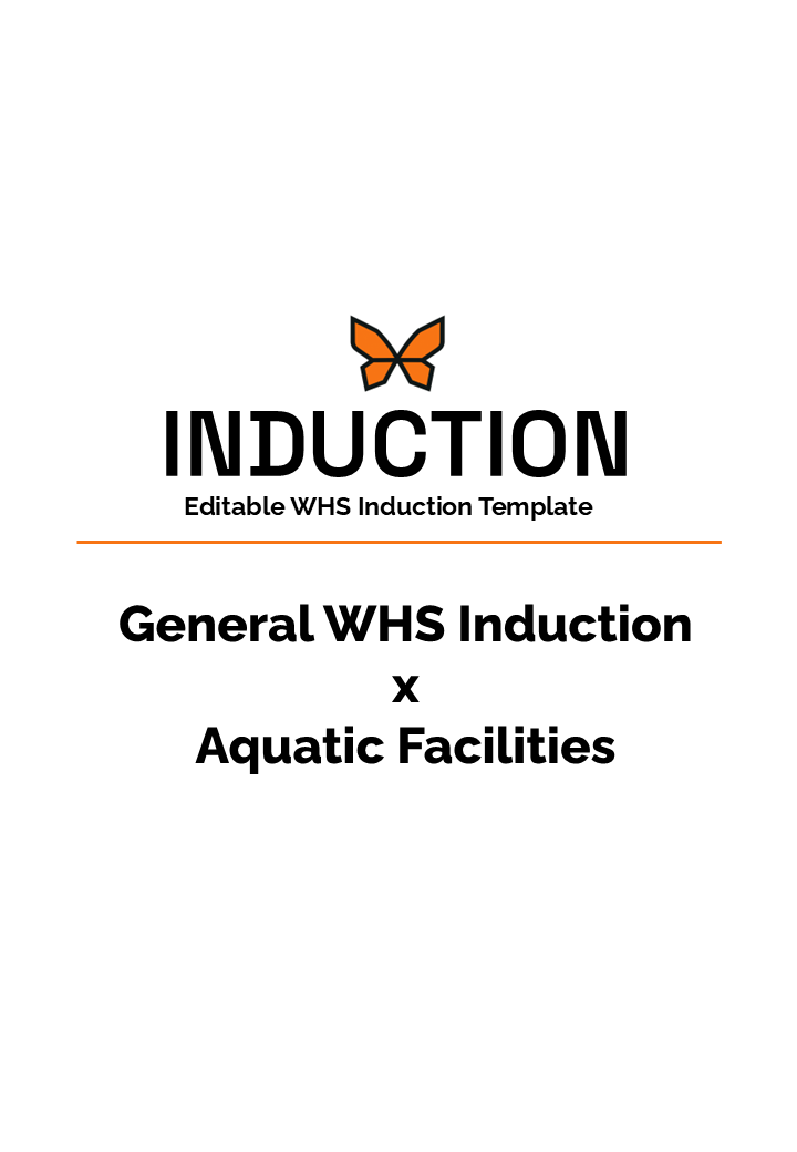 General WHS Induction x Aquatic Facilities : Editable PowerPoint Template (PPT)